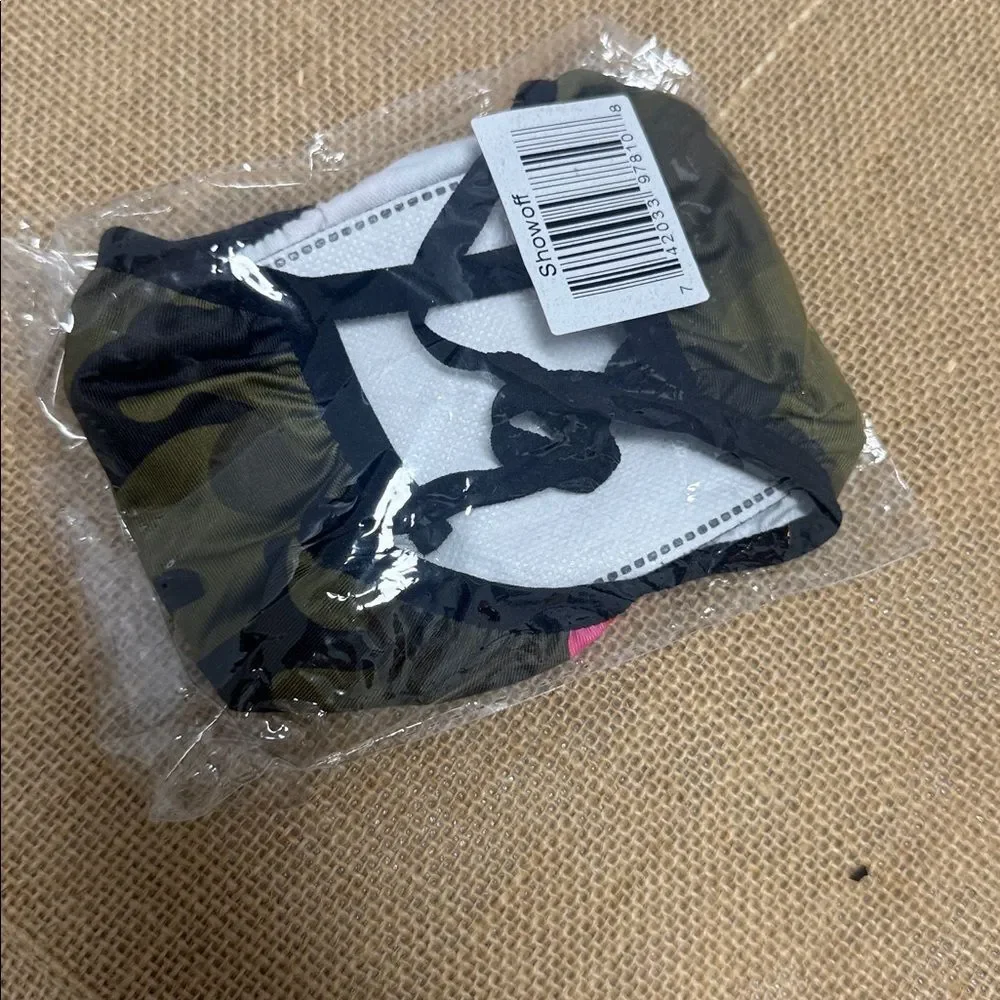Camouflage Mask - Pink & Orange Stripe - BRAND NEW - Behind Ears Comfortable